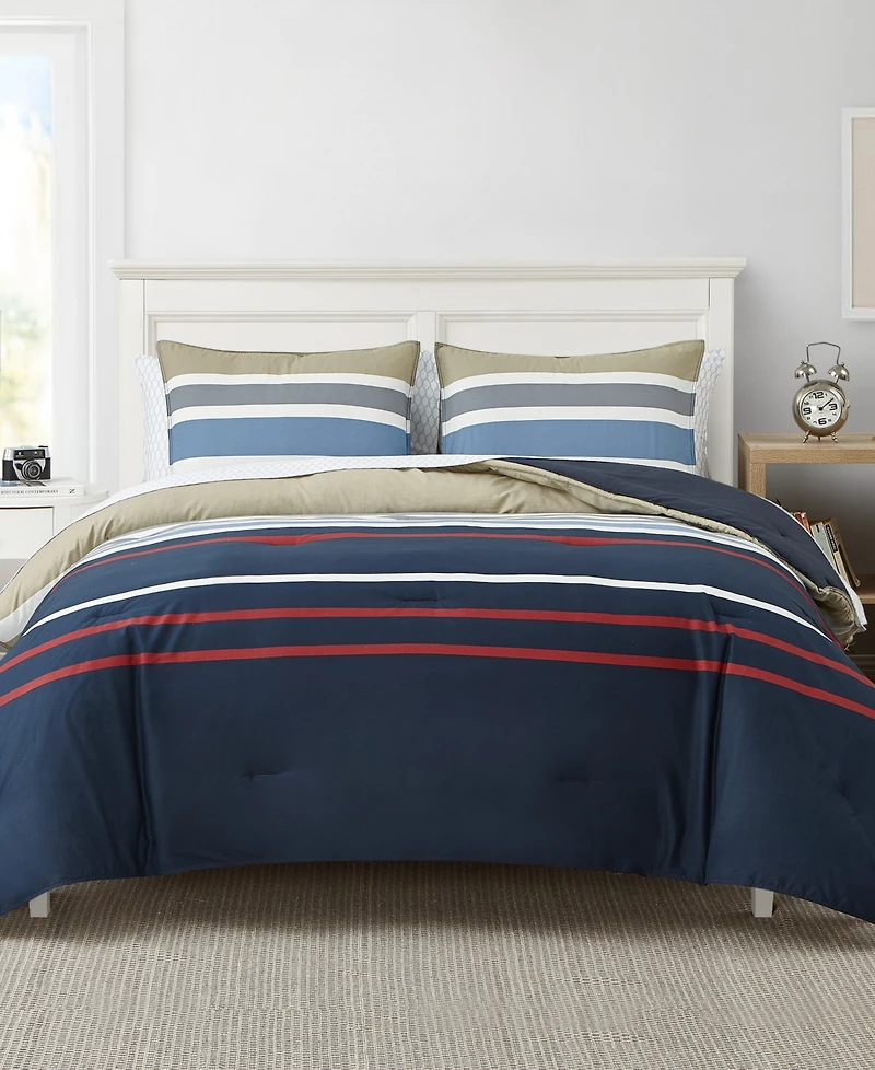 Nautica Bradford Reversible 3-Piece Duvet Cover Set, King