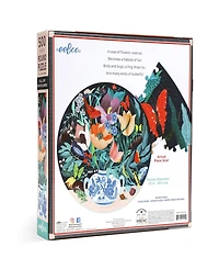 Eeboo Piece Love Still Life with Flowers Round Circle Jigsaw Puzzle Set, 500 Piece