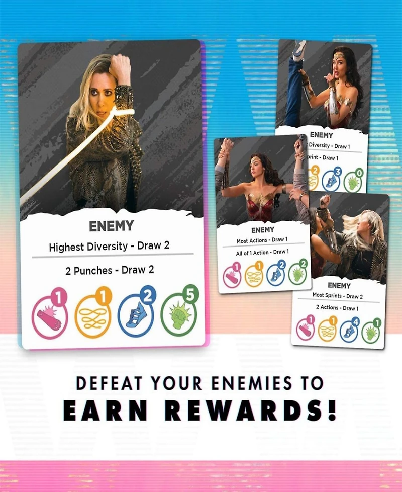 Cryptozoic Wonder Woman 1984 Card Game be the Super Hero and Save the Most Civilians to Win