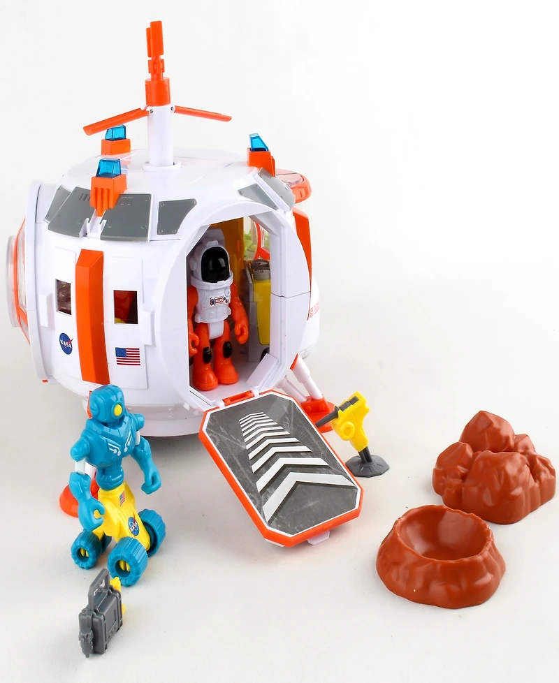 Space Adventure Series Nasa Mars Mission Mars Station Playset with Lights Astronaut Daron Worldwide 4 Piece Set