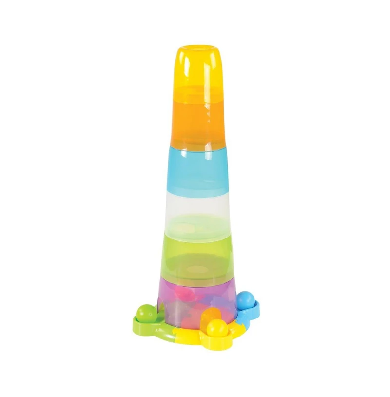 Edushape Toddler Stack and Ball Drop Transparent Ball Tower