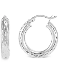 Giani Bernini Textured Tube Small Hoop Earrings, 20mm, Created for Macy's