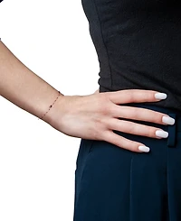 Aquamarine (1/5 ct. t.w.) & Enamel Bead Link Bracelet in Sterling Silver (Also in Additional Gemstones)