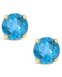 Macy's Gemstone Stud Earrings 10k Yellow Gold