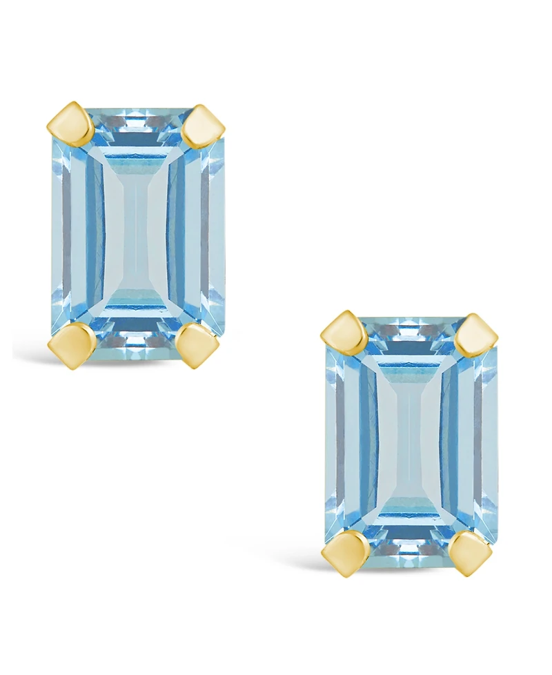 Macy's Gemstone Stud Earrings 10k Yellow Gold