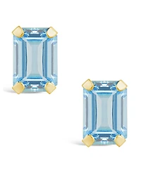 Macy's Gemstone Stud Earrings 10k Yellow Gold
