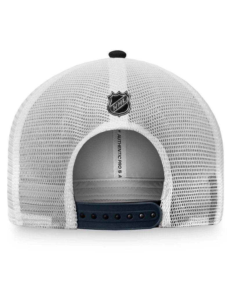 Men's Fanatics Black, White Vegas Golden Knights Authentic Pro Rink Trucker Snapback Hat