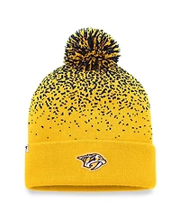 Men's Fanatics Gold Nashville Predators Iconic Gradient Cuffed Knit Hat with Pom