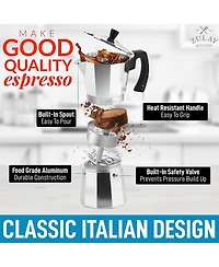 8 Cups Classic Stovetop Italian Style Espresso Maker Moka Pot