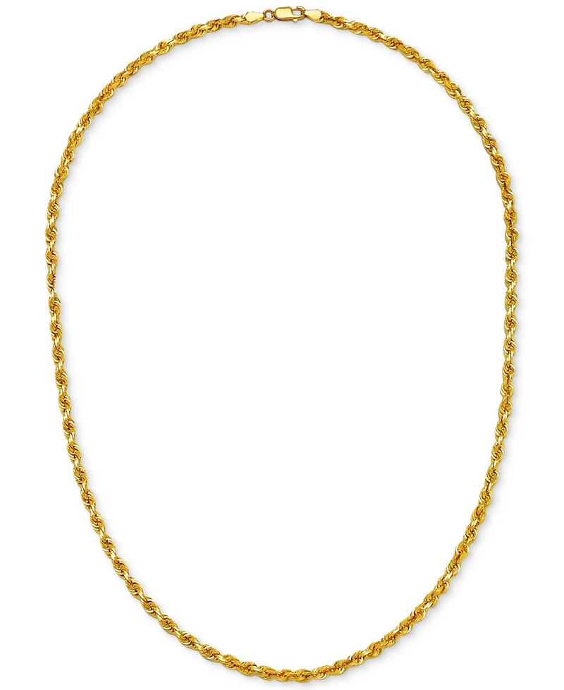 Rope Chain 20" Necklace 3.5mm in 14k Gold