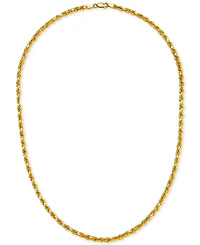 Rope Chain 20" Necklace 3.5mm in 14k Gold