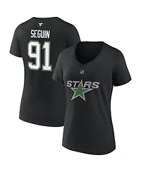Women's Fanatics Tyler Seguin Black Dallas Stars Special Edition 2.0 Name and Number V-Neck T-shirt