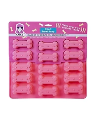 Dog Bone 3-in-1 Silicone Baking Treat Tray for Healthy, Homemade Dog Treats and More