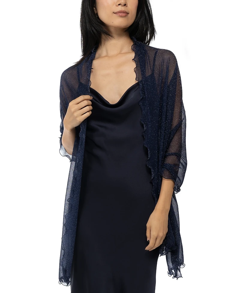 I.n.c. International Concepts Ruffle-Edge Metallic Evening Wrap, Created for Macy's