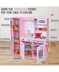 Lil' Jumbl Kitchen Set for Kids, Wooden Pretend Play Kitchen Set