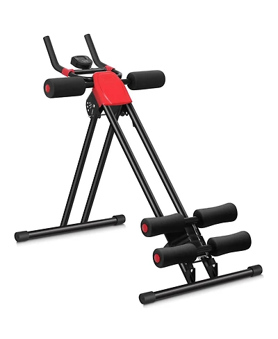 Ab Machine with Lcd Monitor Adjustable Abdominal Trainer Cruncher