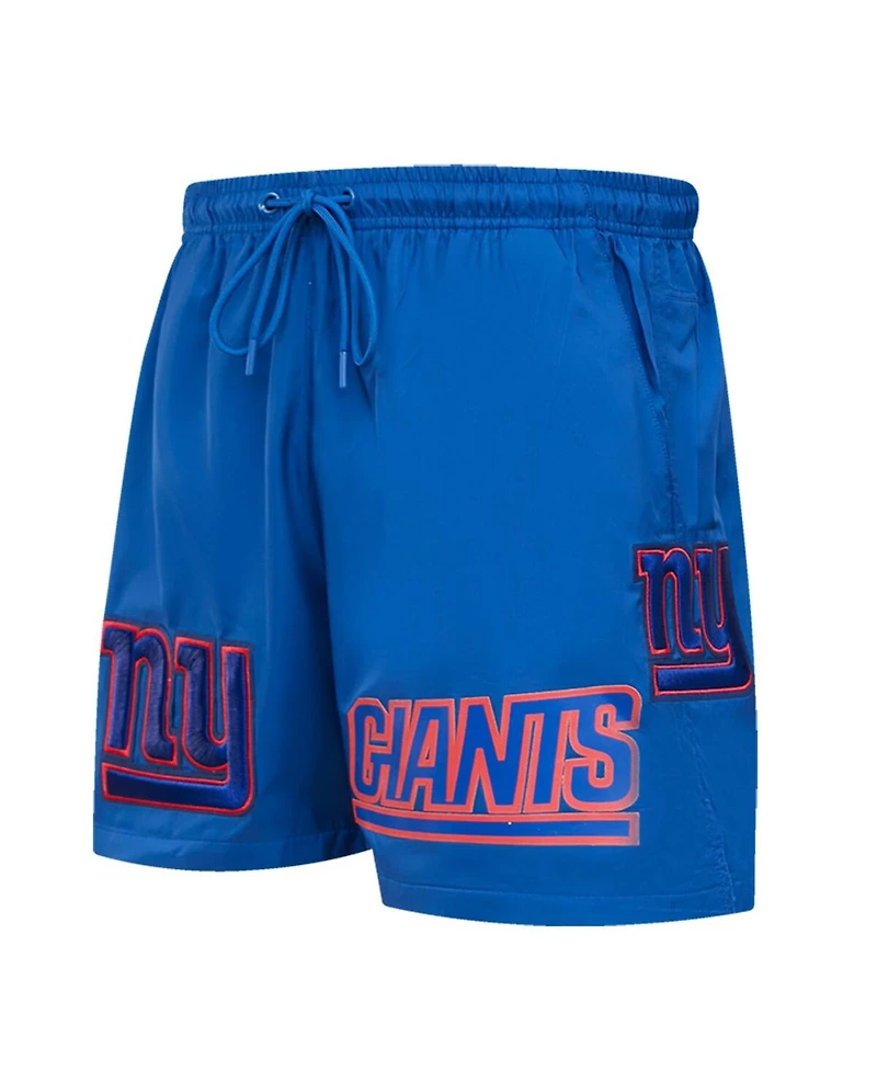 Men's Pro Standard Royal New York Giants Woven Shorts