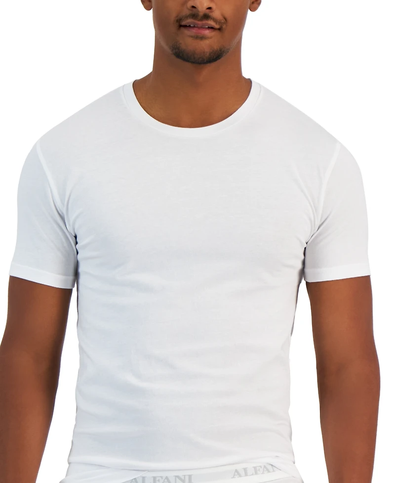 Alfani Men's 4-Pk. Slim-Fit Solid Cotton Undershirts, Created for Macy's
