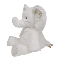 Lambs & Ivy Signature Jamboree White/Gold Plush Elephant Stuffed Animal - Marshmallow