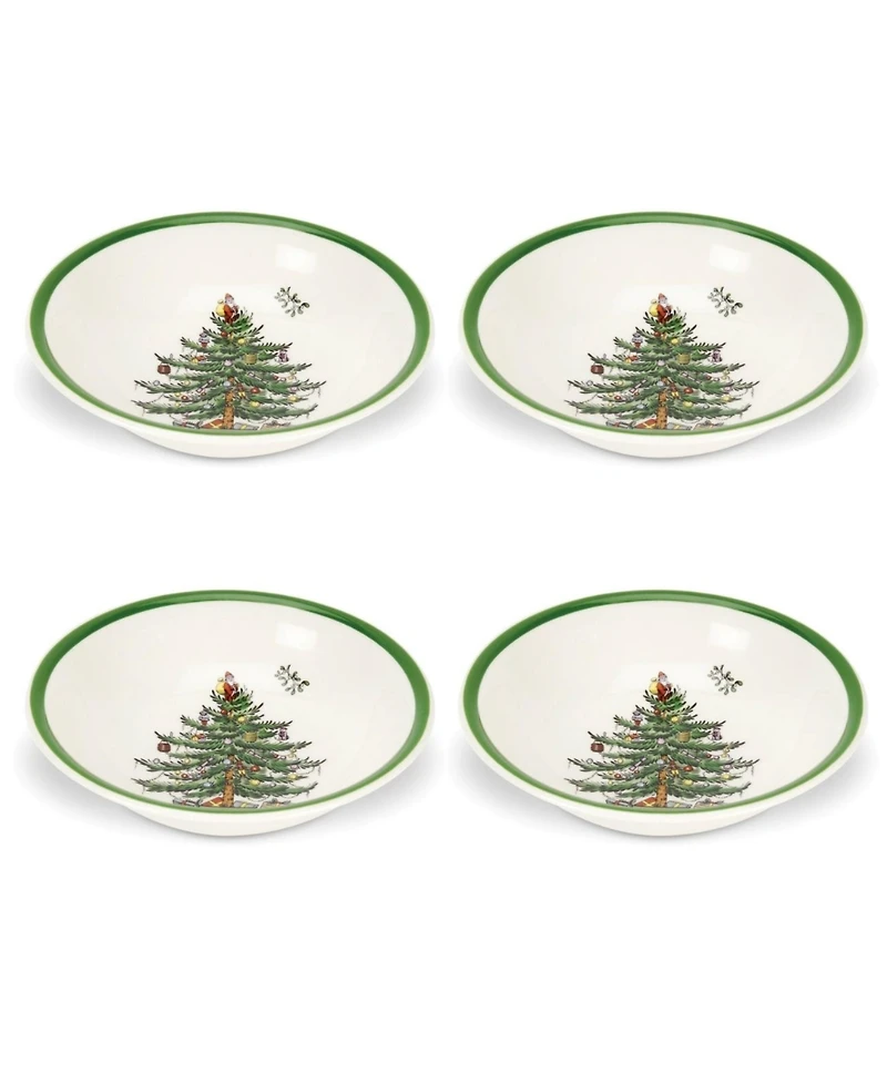 Spode Christmas Tree Ascot Cereal Bowls, Set of 4