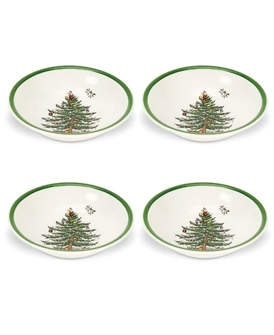 Christmas Tree Ascot Cereal Bowl, Set of 4, Service for 4
