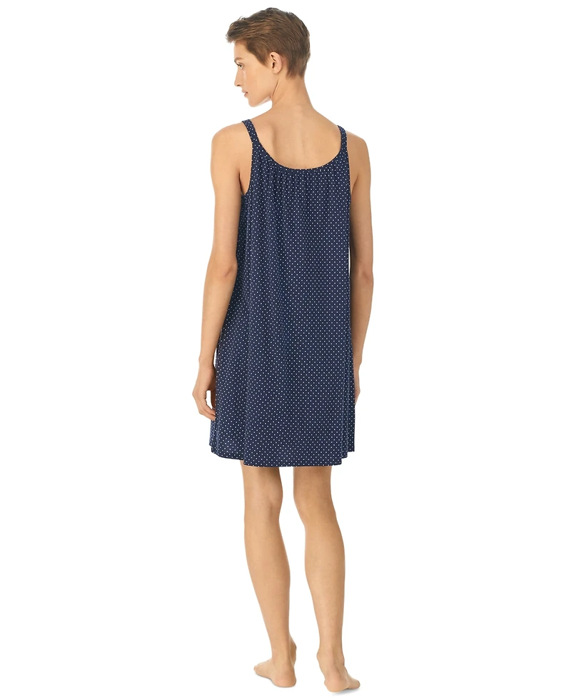 Lauren Ralph Cotton Knit Double-Strap Nightgown