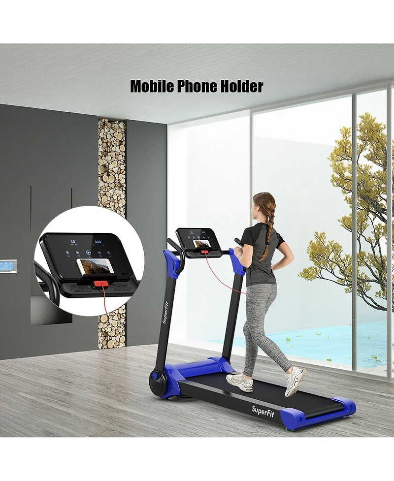 2.25HP Folding Electric Motorized Treadmill With Speaker