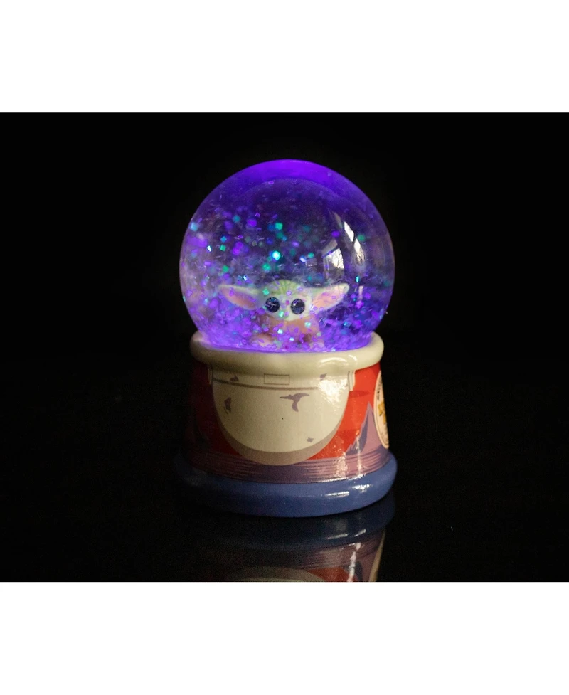 Star Wars: The Mandalorian The Child Hover Pod Light-Up Mini Snow Globe Display Piece Decoration | Home Decor for Kids Room Essentials | Baby Yoda Gif