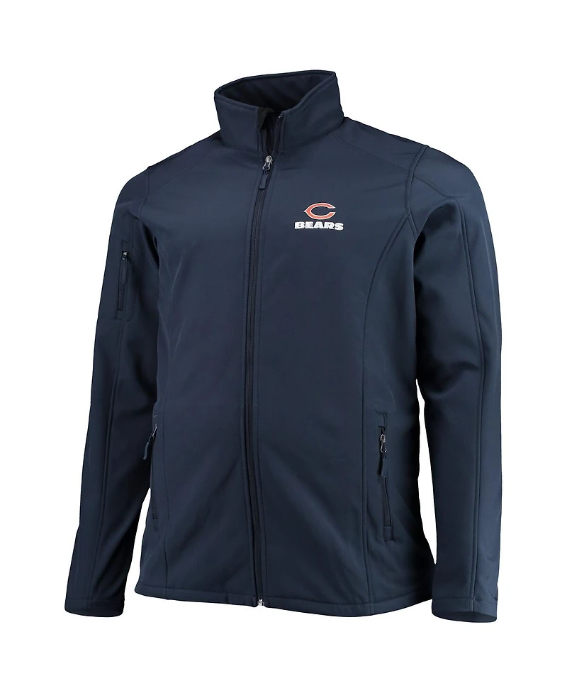 Men's Dunbrooke Navy Chicago Bears Big and Tall Sonoma Softshell Full-Zip Jacket