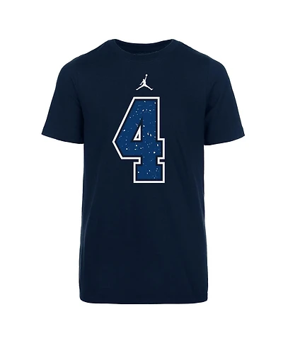 Big Boys Jordan Dak Prescott Navy Dallas Cowboys Name and Number T-shirt
