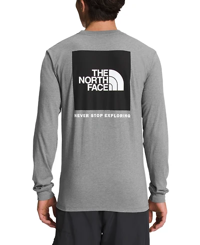 The North Face Men's Box Nse Standard-Fit Logo Graphic Long-Sleeve T-Shirt