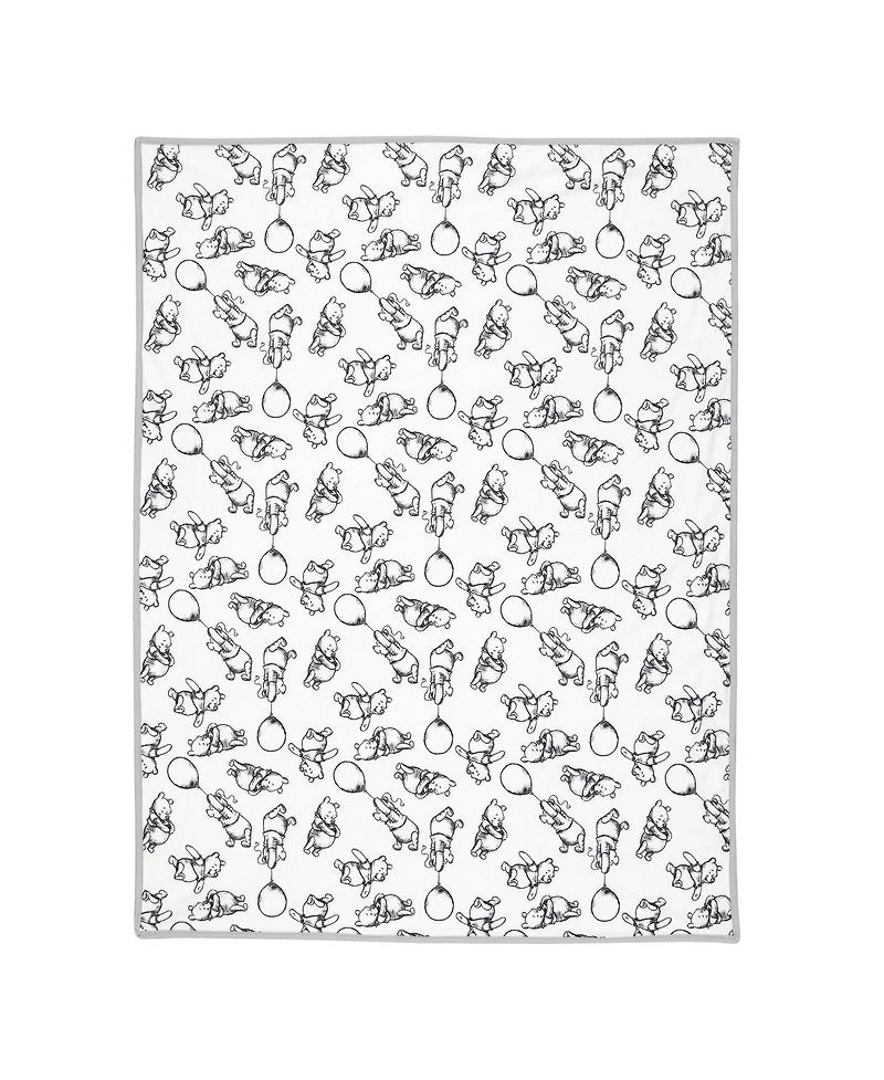 Lambs & Ivy Disney Baby Winnie The Pooh Baby Blanket - Tan/Cream Jersey/Minky