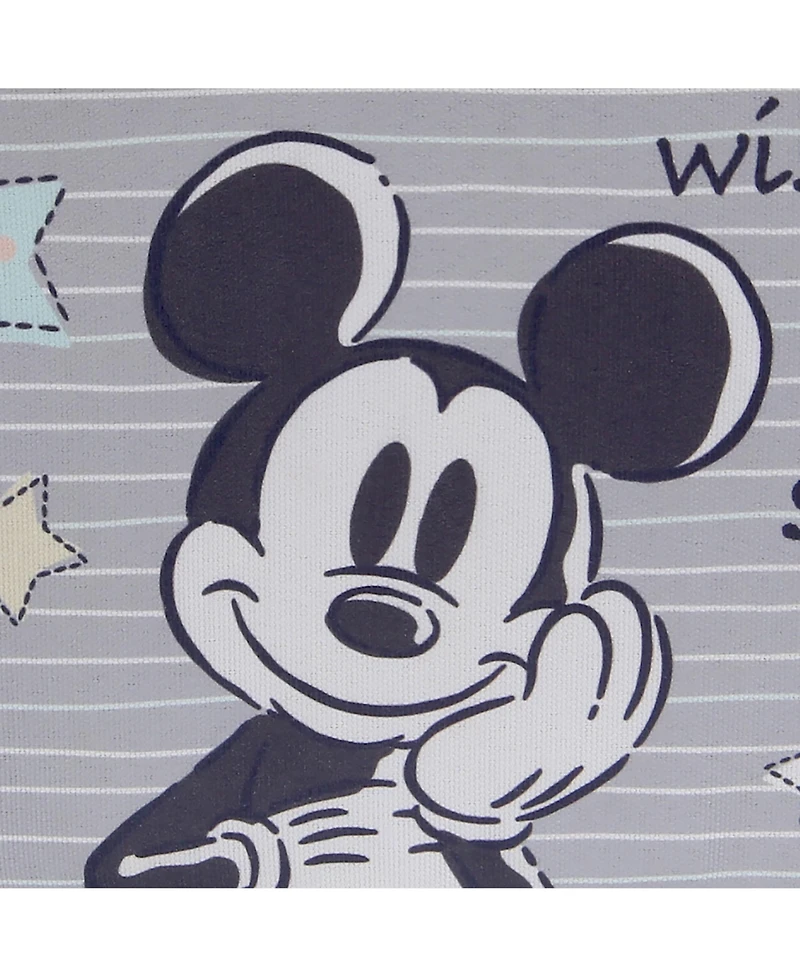 Lambs & Ivy Disney Mickey Mouse Gray Foldable Storage Basket/Container/Bin