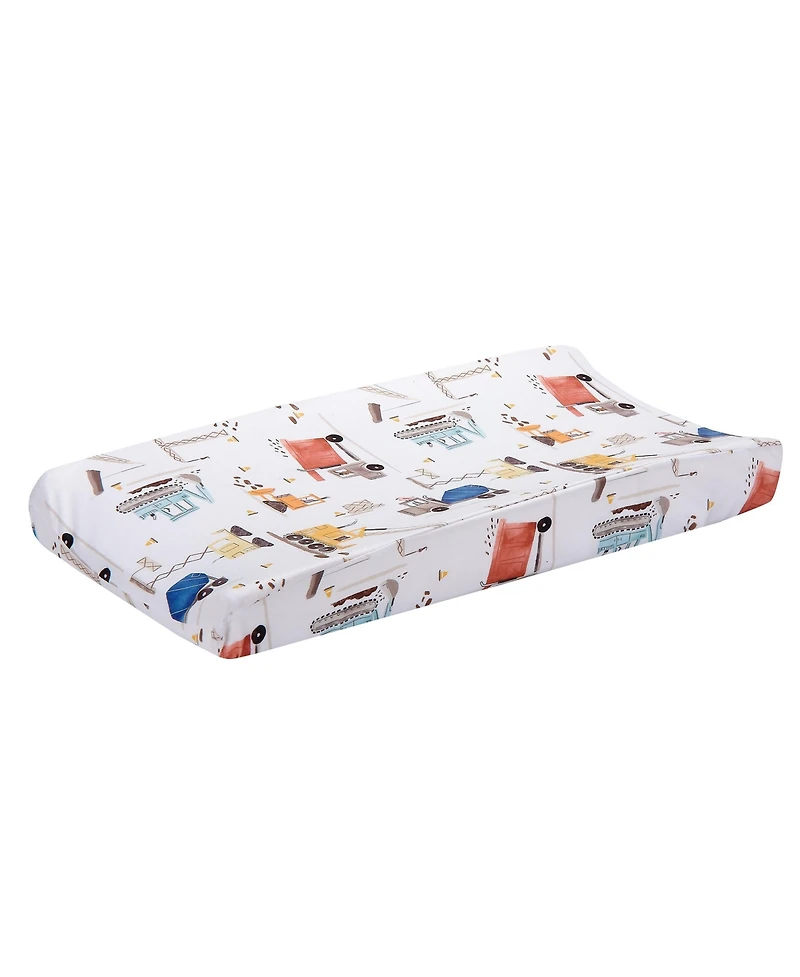 Bedtime Originals Construction Zone Changing Pad Cover - White/Trucks