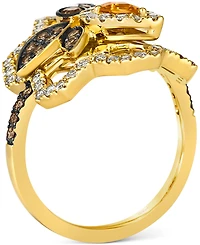 Le Vian Cinnamon Citrine (1/6 ct. t.w.), Chocolate Diamonds (1/3 ct. t.w.) & Nude Diamonds (5/8 ct. t.w.) Statement Ring in 14k Yellow Gold