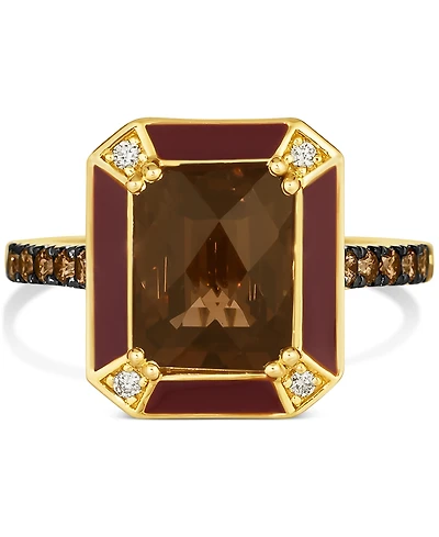Le Vian Chocolate Quartz (3 ct. t.w.), Chocolate Diamonds (1/4 ct. t.w.) & Nude Diamonds (1/20 ct. t.w.) Statement Ring in 14k Gold