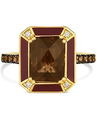 Le Vian Chocolate Quartz (3 ct. t.w.), Chocolate Diamonds (1/4 ct. t.w.) & Nude Diamonds (1/20 ct. t.w.) Statement Ring in 14k Gold