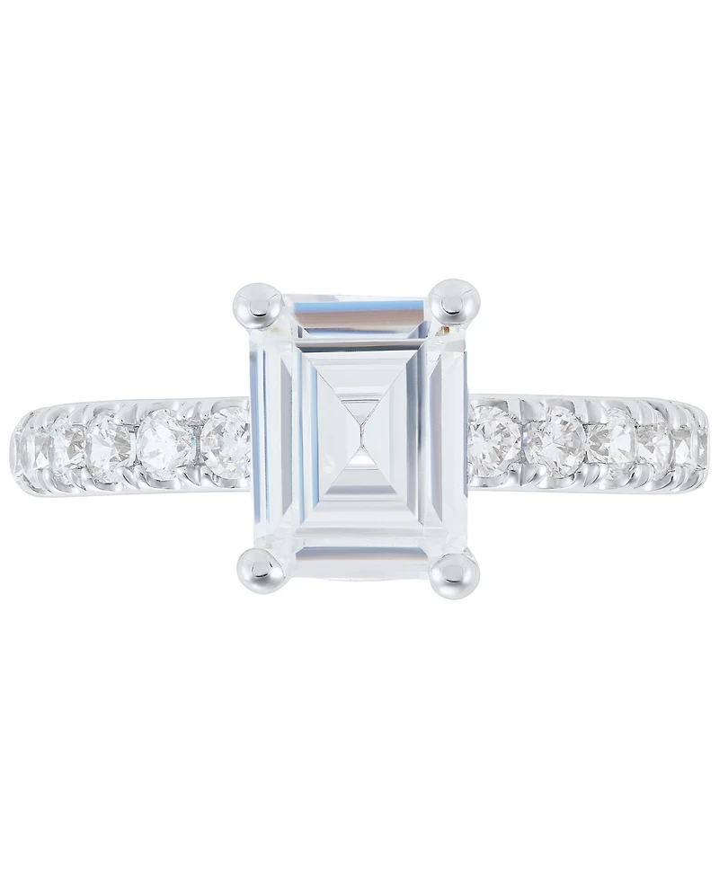 Grown With Love Igi Certified Lab Diamond Emerald-Cut Engagement Ring (3 ct. t.w.) 14k White Gold
