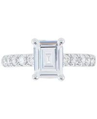 Grown With Love Igi Certified Lab Diamond Emerald-Cut Engagement Ring (3 ct. t.w.) 14k White Gold