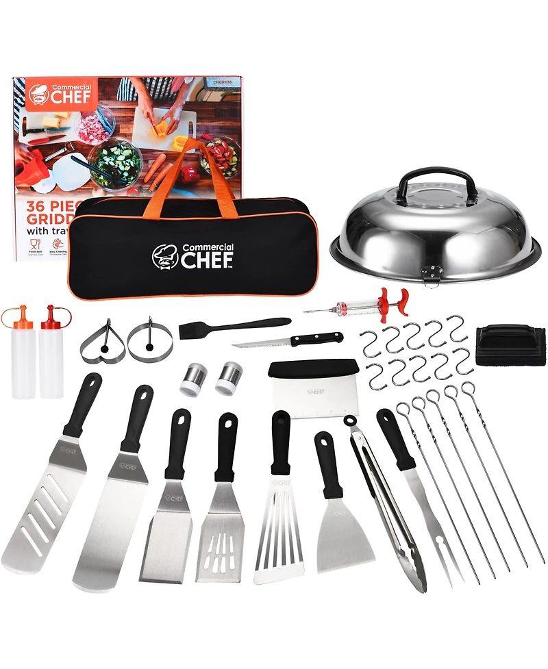 Chefspot 36 Piece Stainless Steel Griddle Accessories Kit for Blackstone and Other Griddles