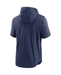 Men's Nike Navy Boston Red Sox Logo Lockup Performance Short-Sleeved Pullover Hoodie