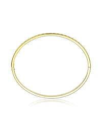 Ra 14K Gold Plated Cubic Zirconia Bangle Bracelet