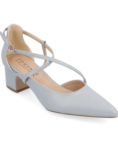 Journee Collection Women's Galvinn Crisscross Pointed Toe Pumps