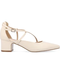 Journee Collection Women's Galvinn Crisscross Pointed Toe Pumps