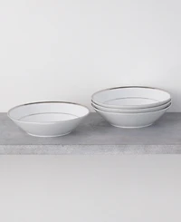 Noritake Regina Platinum Set of 4 Soup Bowls, Service For 4