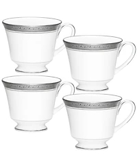 Noritake Crestwood Platinum Set of 4 Cups, Service For 4