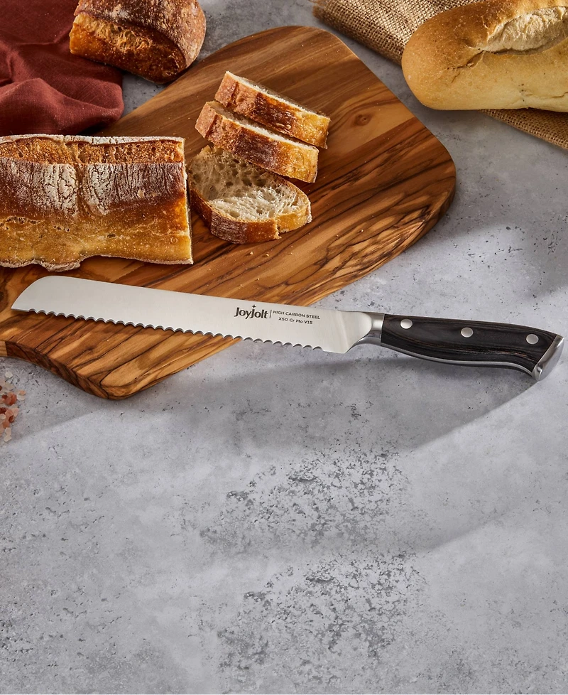 8" JoyJolt Bread Knife High Carbon Steel Kitchen Knife