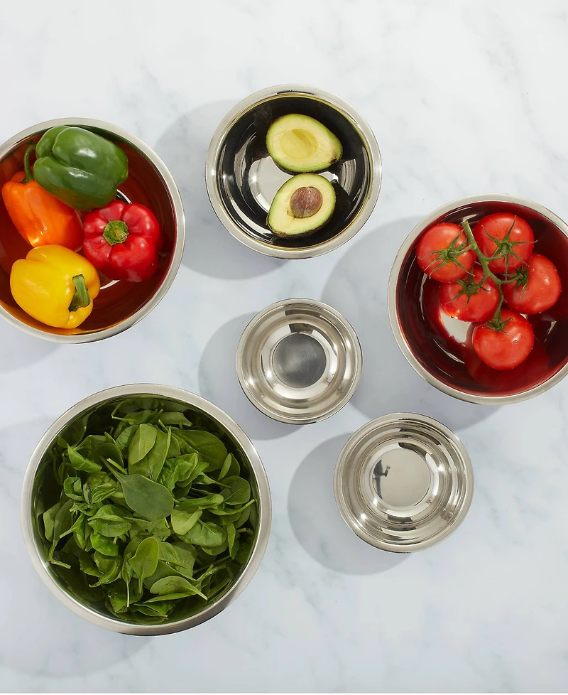 JoyJolt Stainless Steel Mixing Bowl, Set of 6