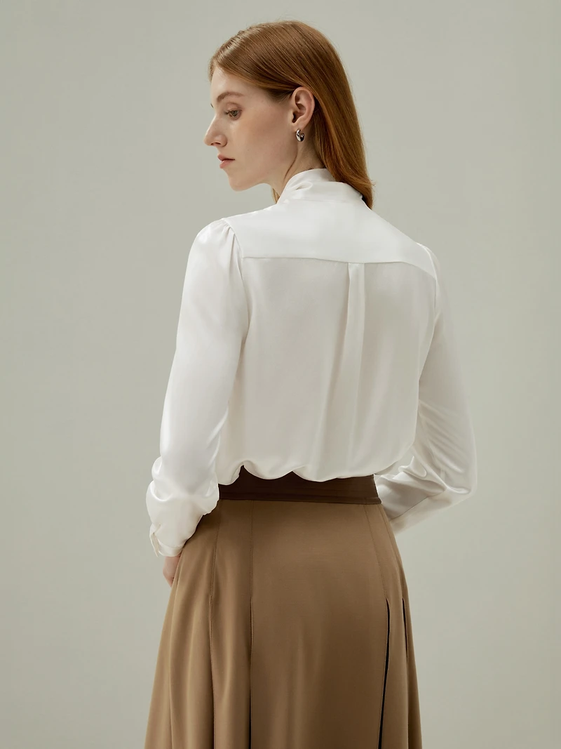 Lilysilk Women's Bow-tie Neck Silk Blouse