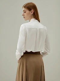 Lilysilk Women's Bow-tie Neck Silk Blouse